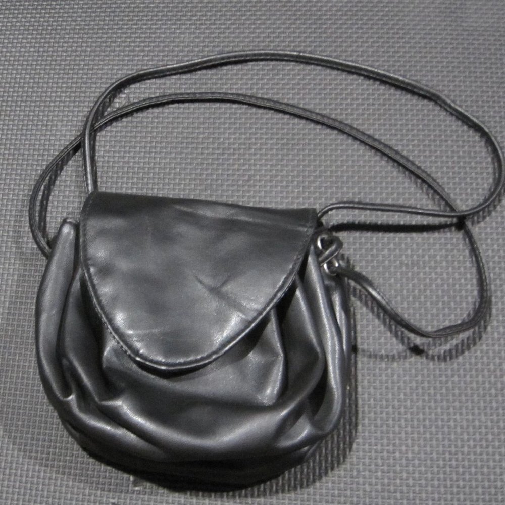 Mini Black Drawstring Purse - Made in Taiwan